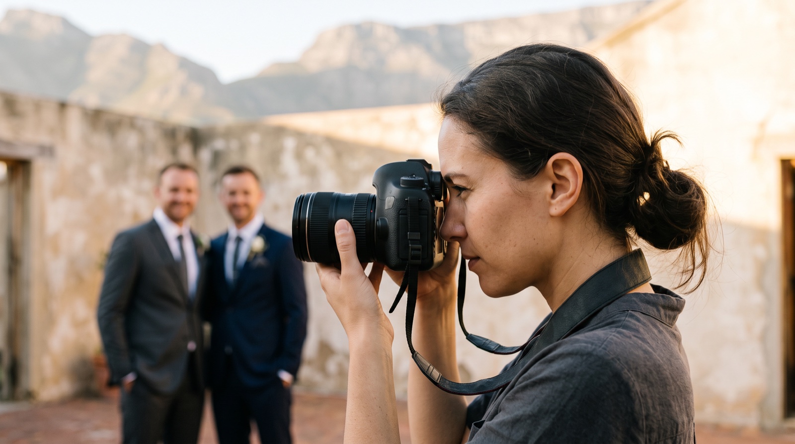 AI-generated editorial illustration for “Cape Town wedding photographer from R18 000 (2026)”